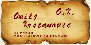 Omilj Krstanović vizit kartica
